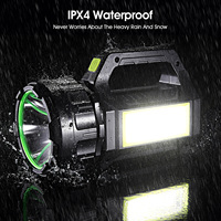 Linterna de Búsqueda de Alta Potencia Ultrabrillante, Recargable, de Largo Alcance, Luz de Trabajo COB, Linterna LED para Pesca y Aventuras al Aire Libre
