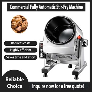 Machine à frire automatique 3,5 kW 220 V, wok à tambour pour restaurant, camion de restauration, fast-food, équipement de cuisson automatique à haute efficacité - Product Image 2