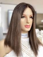 Perruque juive SHY, coupe dégradée, cheveux humains naturels, dessus en dentelle, marque privée, Sheitel, fourniture en gros