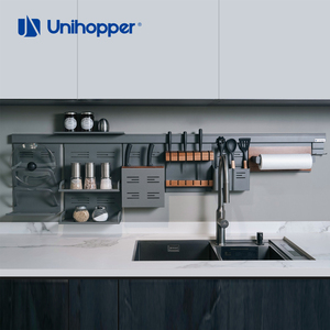 UNIHOPPER - Portacuchillos Magnético Multifuncional de Madera Maciza de Fresno con Soporte para Utensilios, Organizador de <span class=keywords><strong>Cocina</strong></span> - Product Image 4