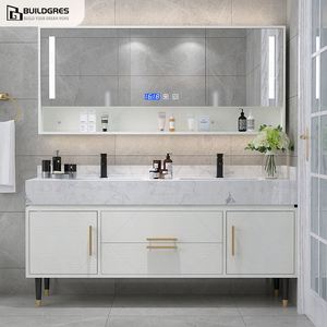 Meuble de salle de bain élégant au-dessus des toilettes vanité de salle de bain flottante vanité de salle de bain - Product Image 4