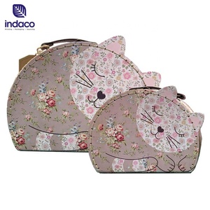 Luxury Kids Toy Gift Baby Gift Box Cardboard Suitcase Paper Packaging <b>Boxes</b> Carry Box With Leather Handle - Product Image 2