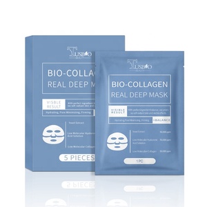 Mascarilla facial de hoja vegana OEM/ODM: Mascarilla facial antiarrugas y Reafirmante de piel con Colágeno Hidrolizado orgánico de larga duración - Product Image 2