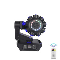 Projecteur de scène à neuf faisceaux, tête mobile, éclairage de disco avec puissance de 120W, télécommande DMX 512 pour mariage, club, fête, événement