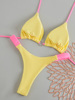 Baju Renang Karnaval Grand Kadooment Kustom Warna Blok Segitiga Bikini Barbados Pakai Logo OEM 2026 Foreday Morning Jam Crop Over