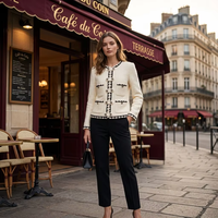 Manteau et short pour femmes, luxueux, lavande, multicolores, tissu personnalisé OEM/ODM