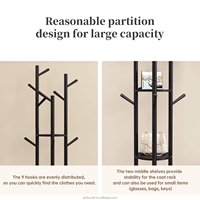 Porte-manteau sur pied moderne en fil métallique pour la maison et les salles de bain d'hôtel, idéal pour accrocher les vêtements comme un arbre