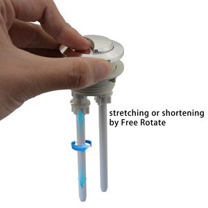Botón Universal de Descarga para Inodoro de 38mm, Botón de Cisterna de Doble Descarga, Reemplazo con Altura Ajustable, Cromado, de Empuje Superior, 1 Unidad - Product Image 5