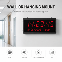 Horloge électronique en métal avec synchronisation horaire sans fil par satellite GPS, CDMA, réseau NTP et synchronisation Wi-Fi, affichage 24 heures