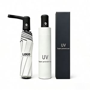 Wholesale Promo Gift Men Business Semi-<b>Automatic</b> Three-Fold Folding <b>Umbrella</b> Solid Color Windproof Rain Custom LOGO UV Printing - Product Image 1
