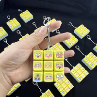 Custom Fidget Clicker Keychain Sublimation Printing Make Your Own Design For Promotion Wholesale Gift Stress Release