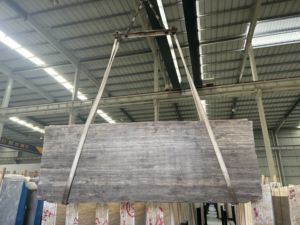 Azulejo de mármol de losa de travertino gris oscuro de Irán para escalera de paso de decoración de Villa - Product Image 6