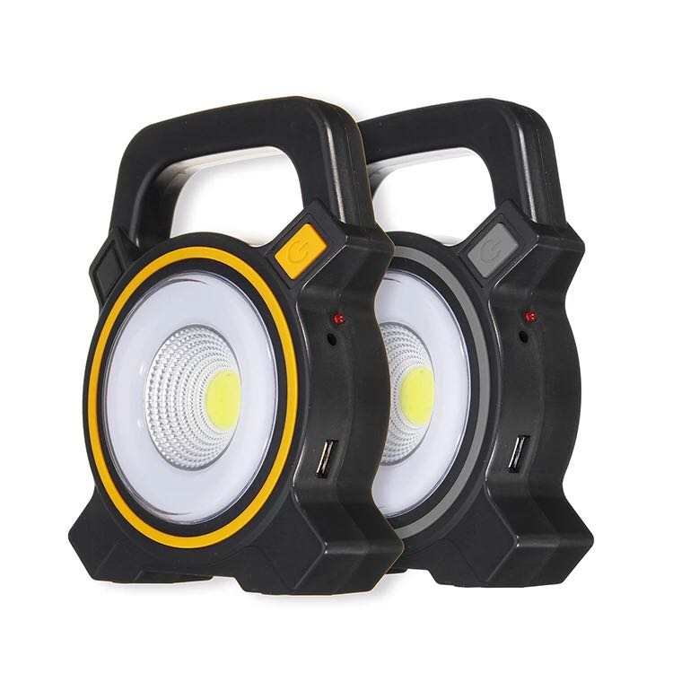 10 Вт USB Перезаряжаемый на 18650 батареях Солнечный монолитный блок светодиодов Рабочий фонарь для кемпинга с солнечной панелью