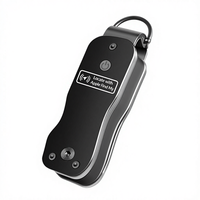 Smart Luxury Metal Keychain Holder Built for IOS Finder Find My Enabled Waterproof Compact for Anti Lost Tracking