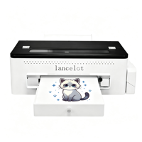 Imprimante DTF A3 L1800 avec tête d'impression, contrôle par PC portable, circulation d'encre blanche, machine d'impression par transfert pour casquettes