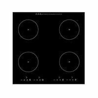 Cuisinière électrique à infrarouge, 4 brûleurs, avec contrôle d'écran tactile, LED