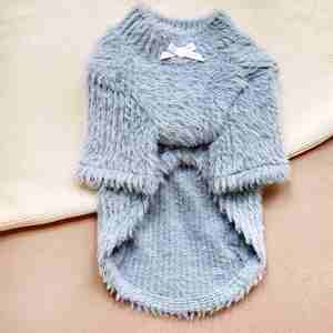 Pyjama doux et confortable pour chien avec nœud, combinaison moelleuse pour animaux de compagnie, pour petits chiens, chiots, chats, vêtements de nuit d'hiver - Product Image 5