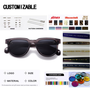 Gafas de Sol Polarizadas con Protección UV 400, Montura de Acetato, Marca Italiana, Personalizables, Ligeras, Visión Nocturna, Anti-Radiación, para Mujer - Product Image 2