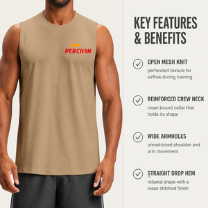 Débardeur de sport pour homme avec logo personnalisé, respirant, en mesh, anti-transpiration, pour la musculation et <span class=keywords><strong>le</strong></span> fitness - Product Image 4