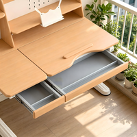 Bureau d'étude ergonomique pour enfants en bois, réglable en hauteur, avec étagère et tiroir, durable et moderne, pour la maison, le bureau, la chambre et le salon