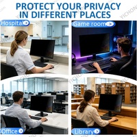 Filtre de confidentialité pour ordinateur, amovible, facile à installer, protection d'écran anti-espion à 2 voies pour ASUS 23,8 pouces 16:9, film anti-regard indiscret