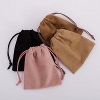 Vente en gros de pochettes à bijoux personnalisées avec logo de luxe en microfibre recyclable, emballage cadeau, sac à poussière à cordon, ruban, artisanat de bougies, personnalisé