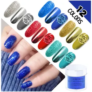 Misscheering 10G Perfecte Spiegel Poeder Effect Glitter Dust Magic Shimmer Nail Art Poeder Decoratie Tips Chrome Pigment Glitters