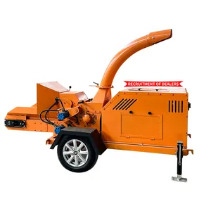 32hp Mobile self feeding Wood Chipper Shredder Garden big wood chipper/woods chopping machines