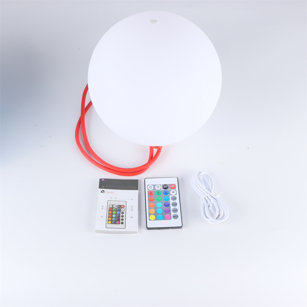 Rechargeable Globe RGB Pendant Lamp Outdoor Waterproof Camping Landscape Garden Light