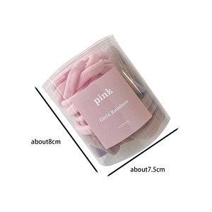 Jj 50 pcs/बॉक्स कैंडी-रंगीन लोचदार पॉलिएस्टर पुष्प बाल बैंड बच्चों के लिए निर्बाध डिजाइन के साथ 5 सेमी आकार - Product Image 6