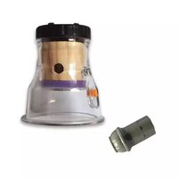 Ensemble de 6 ventouses thérapeutiques avec équipement de ventouse, conteneur en plastique unique pour moxibustion, ventouses de hijama