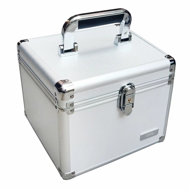 Portable Customized Aluminum cd Dvd Disc Jewel Hard case Carrying Storage Collection Box for Vinyl Records Wholesale