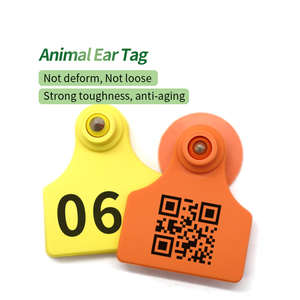 YTET002 Étiquette d'oreille pour animaux en TPU intégré, 50x42mm, codée au laser avec numéro de série, pour porcs, vaches et moutons - Product Image 2