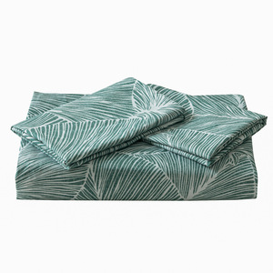 Motif de feuilles tropicales 3 pièces housse de <span class=keywords><strong>couette</strong></span> verte ensemble de literie en microfibre de polyester doux 100% avec 2 taies d'oreiller - Product Image 6