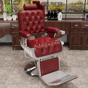 JINCHENG Fornecedores profissionais personalizados Cadeiras de barbeiro com bomba hidráulica para corte de cabelo resistente portátil de estilo exclusivo