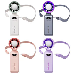 Ventilateur portable rechargeable 3600 mAh, mini, pliable, design portable, moteur sans balais, faible bruit, refroidissement par glace, cinq vitesses, pour voiture - Product Image 1