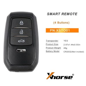 2025 Xhorse xsto01en để y.t cho TOYOTA xm38 chìa khóa thông minh với vỏ hỗ trợ 4D 8A 4A - Product Image 4