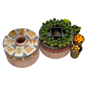 Exhibidor Metálico Cuadrado de Alta Capacidad y Durabilidad para Supermercados, Ideal para Frutas y Verduras - Product Image 5