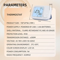 Termostato de Piso Inteligente Digital Inalámbrico RF Programable con Wifi, Controlador de Temperatura para Caldera de Gas con Alexa