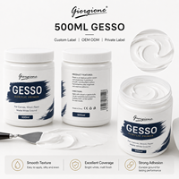 Giorgione Gesso Acrylique Blanc Personnalisé 500ml – Pâte de Modelage Texturée Transparente pour Artistes et Fournitures Artistiques