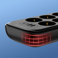 Multiprise LDNIO SE6403C avec USB, 6 prises standard européennes, 4 ports USB, puce intelligente