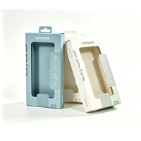 Caja de Papel para Embalaje Personalizado de Productos Electrónicos, con Ventana Transparente Frontal, para Fundas de Teléfono Móvil Impresas