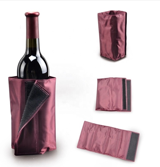 New Material Reusable Flexible PVC Portable Wine Cooler for Keeping Wine Cold in Standard Size Bottles