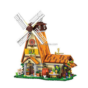Modèle de Vignoble Style <span class=keywords><strong>Moulin</strong></span> à <span class=keywords><strong>Vent</strong></span> Français à Construire Soi-même, 2005 Pièces, Jouet en Briques de Simulation de Vignoble pour Enfants, Intérieur/Extérieur - Product Image 3