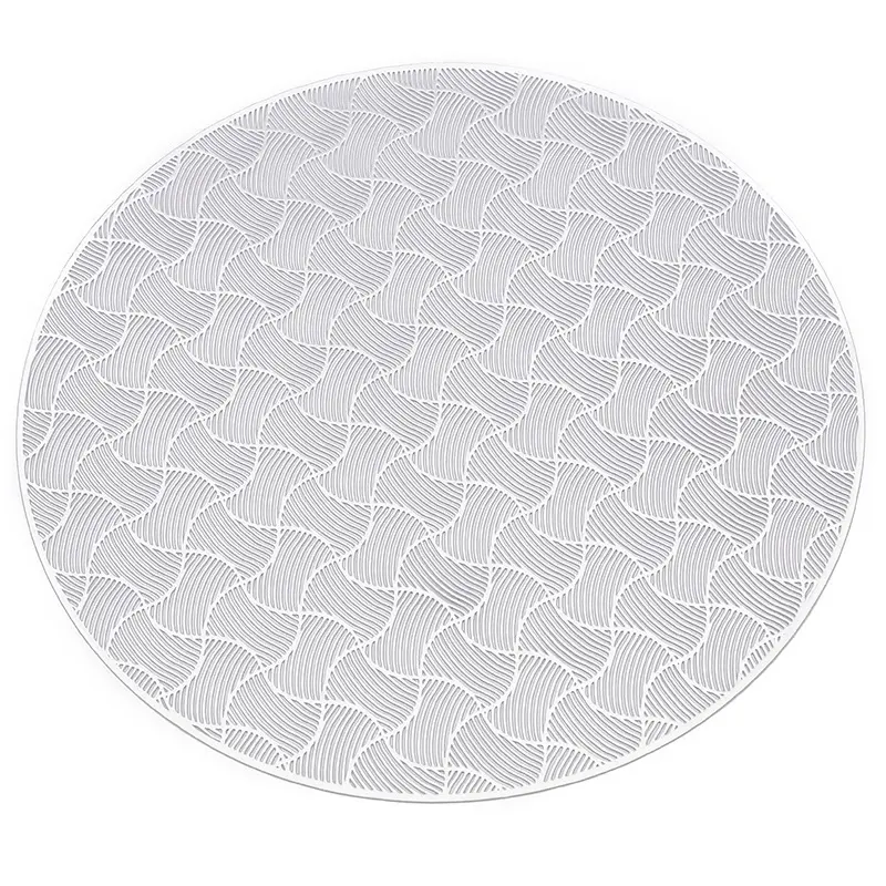 Table Wholesale Custom PVC Vinyl Metallic Quilted Flower Place mats Decorative Dinning Table Mats Luxury mats