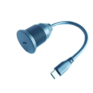 PE loại C thẳng nữ để nam ổ cắm với bìa & Dây phiên bản 3.0/3.2 phía trước gắn lá chắn ổ cắm - Product Image 2