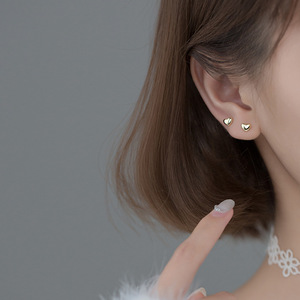 <span class=keywords><strong>Orecchini</strong></span> a Perno a Forma di Cuore Romantico in <span class=keywords><strong>Argento</strong></span> Sterling 925 per Donne, Gioielli Semplici e Dolci per Feste di Compleanno - Product Image 3