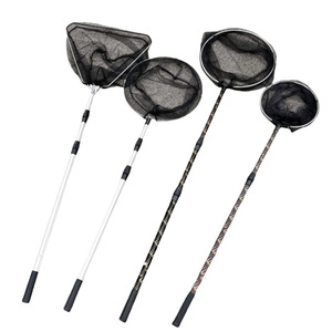 Ensemble de canne à pêche et épuisette en alliage d'aluminium avec sac de rangement pliable, poignée rétractable et options de longueurs multiples - Product Image 1