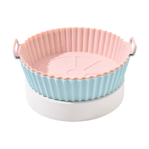 Vente en gros LMK241 Panier de cuisson en silicone multifonctionnel, tapis pliable résistant à la chaleur pour friteuse à air, recyclable - Product Image 6