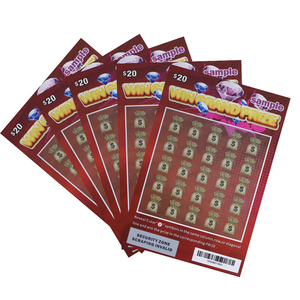 Billets de loterie à gratter instantanés de haute qualité multiples chances de gagner l'impression de jeux de loterie de cartes à gratter - Product Image 4